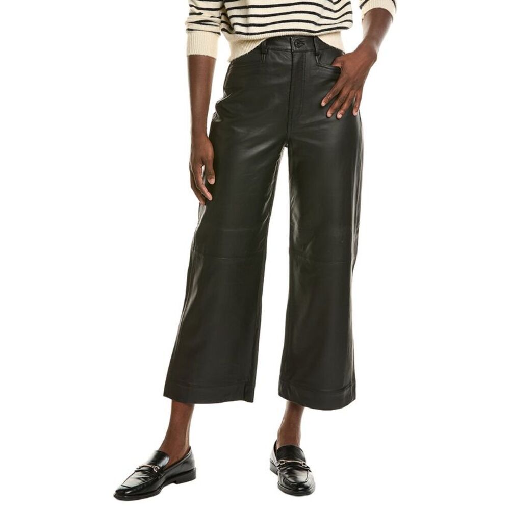 Proenza Schouler White Label Womens  Sadie Leather Pant, Black